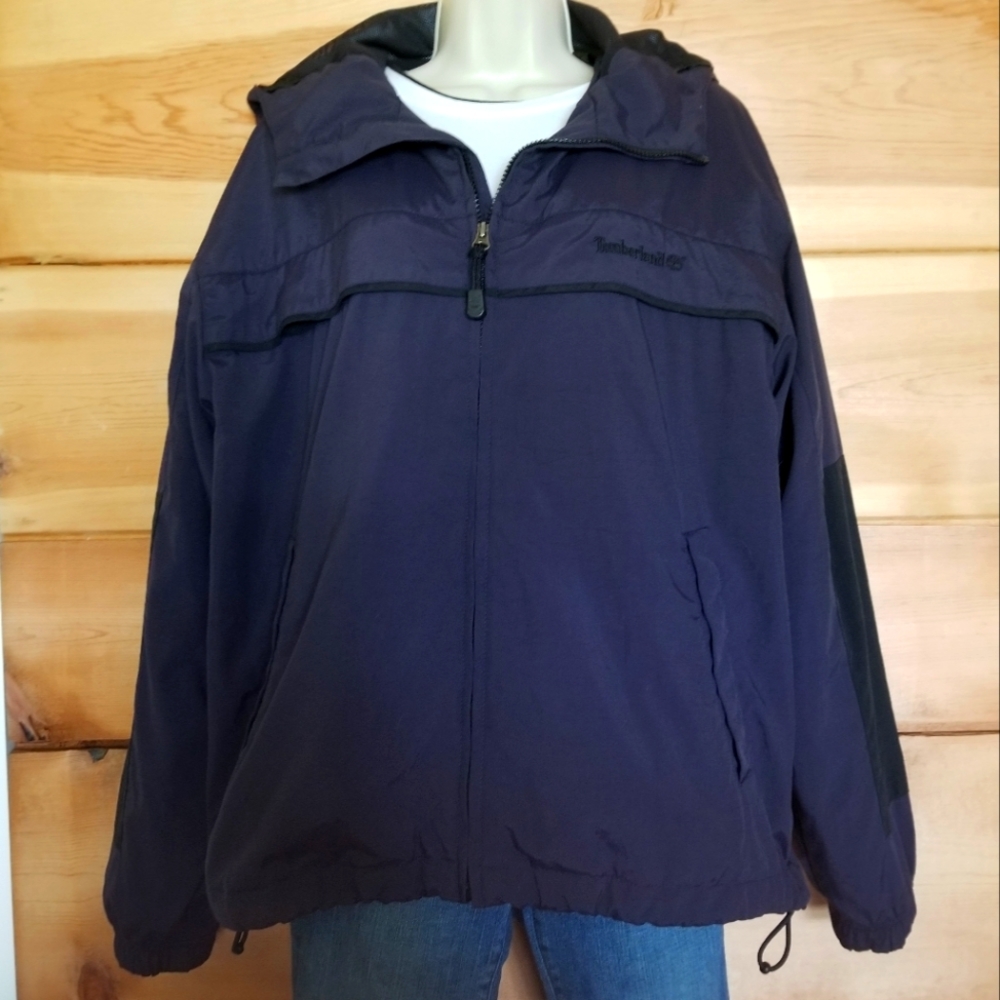 VINTAGE (2002) Timberland Weathergear Windbreaker Men's Size M Purple with Black